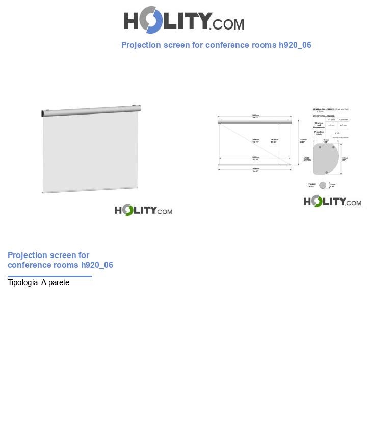 Projection screen for conference rooms h920_06