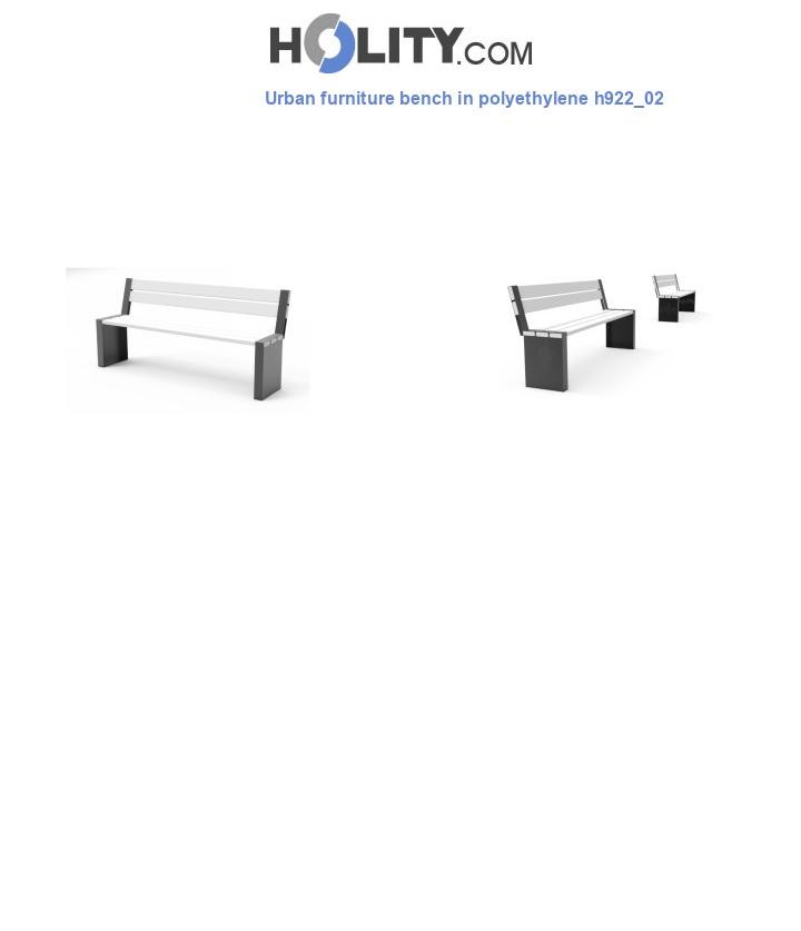 Urban furniture bench in polyethylene h922_02