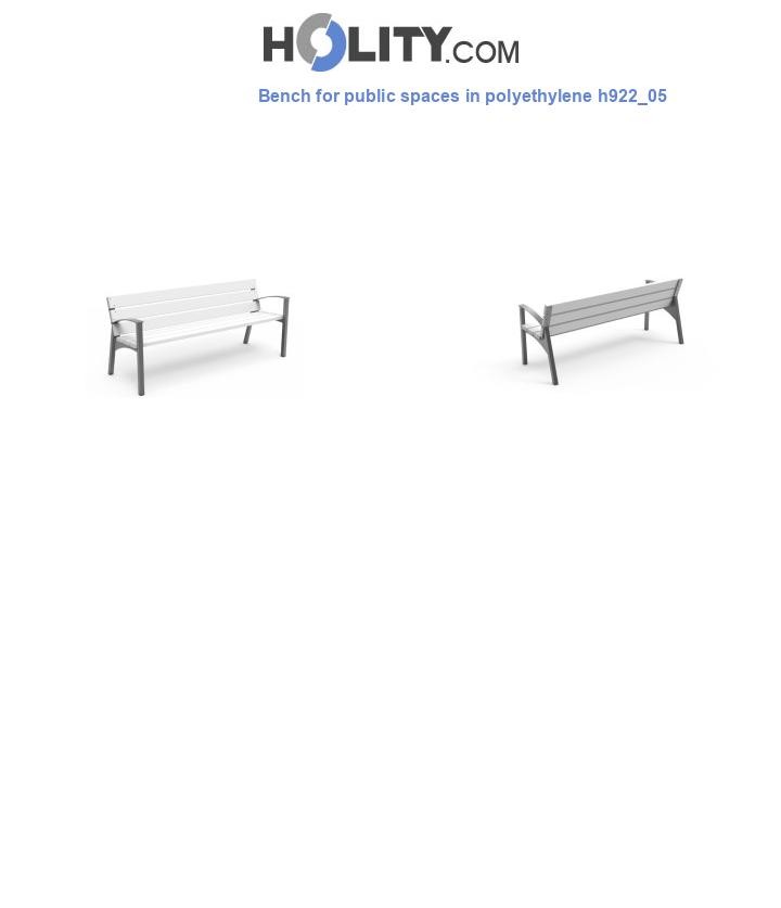 Bench for public spaces in polyethylene h922_05