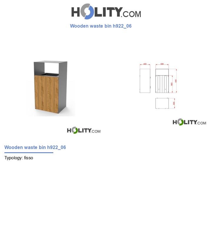Wooden waste bin h922_06