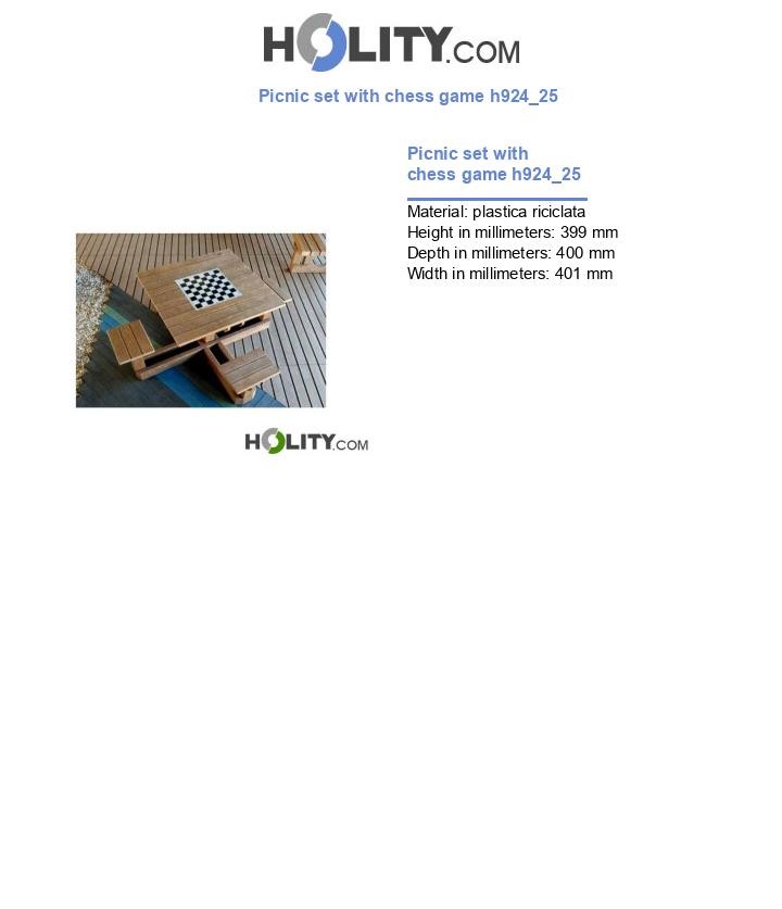 Picnic set with chess game h924_25