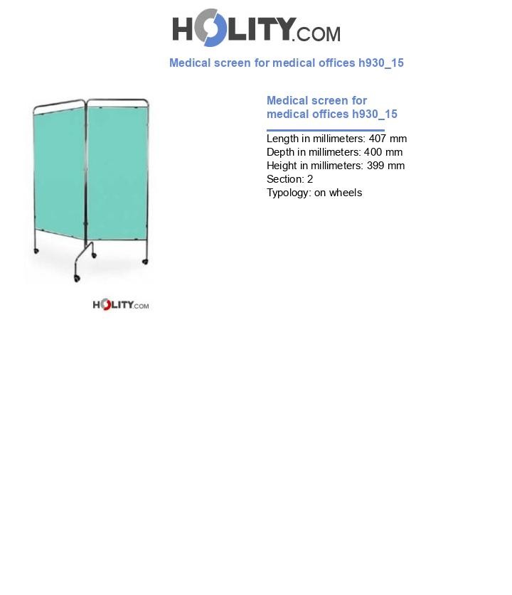 Medical screen for medical offices h930_15