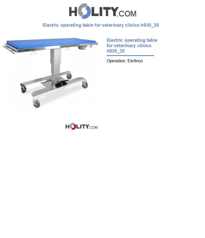 Electric operating table for veterinary clinics h930_35