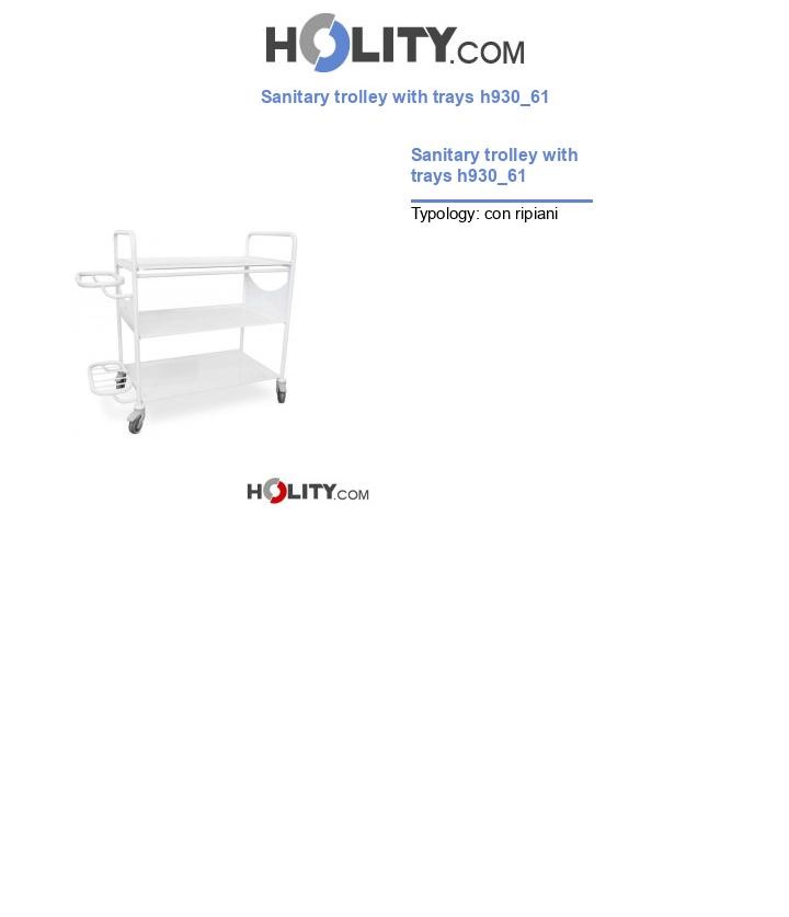 Sanitary trolley with trays h930_61