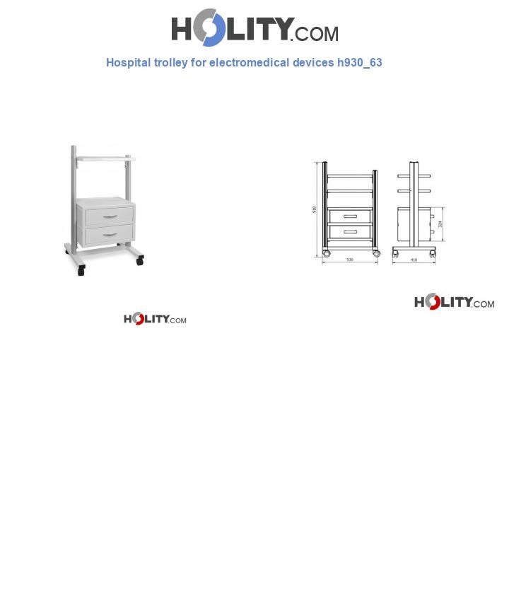 Hospital trolley for electromedical devices h930_63