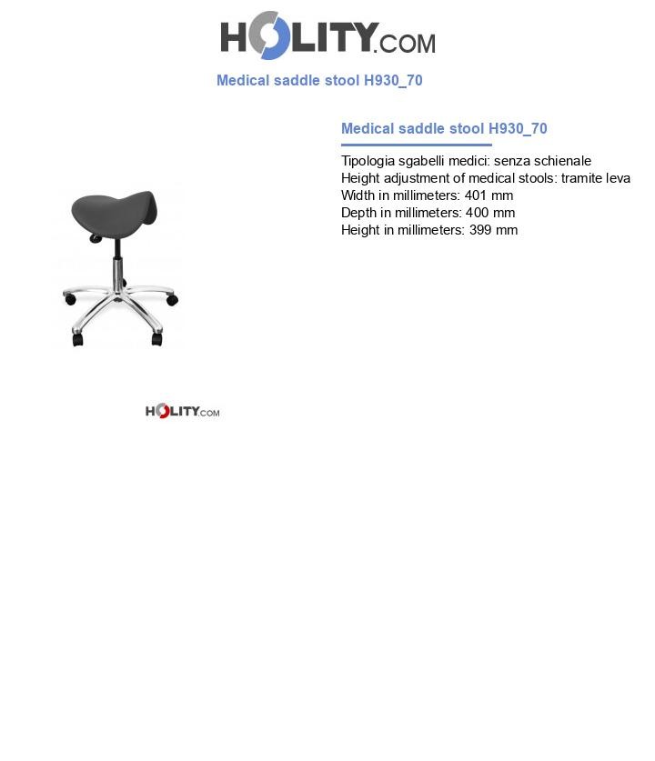Medical saddle stool H930_70