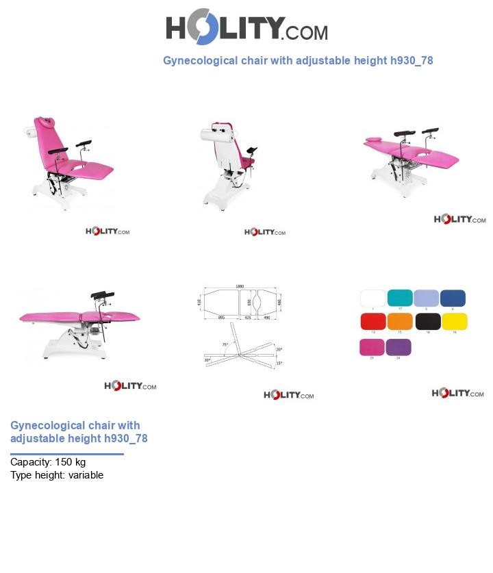 Gynecological chair with adjustable height h930_78