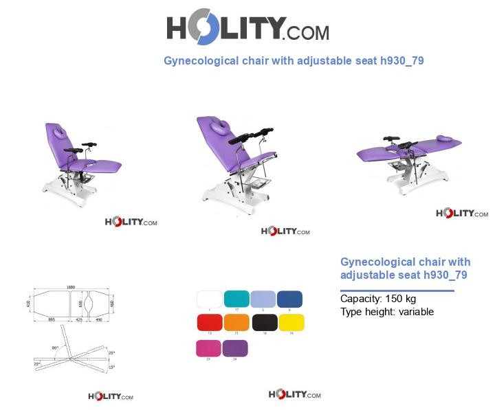 Gynecological chair with adjustable seat h930_79