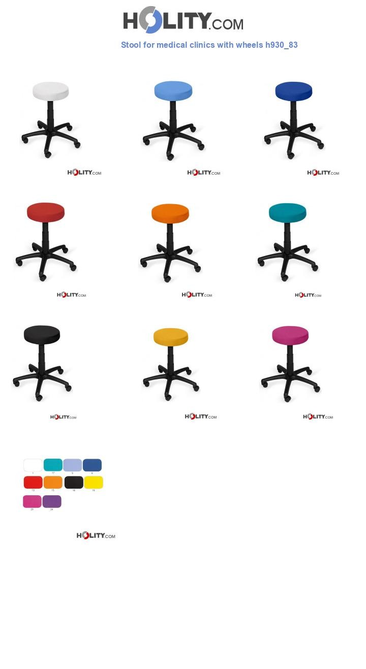 Stool for medical clinics with wheels h930_83