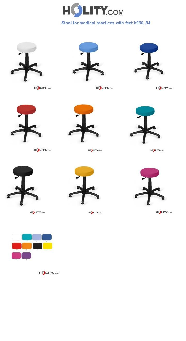 Stool for medical practices with feet h930_84