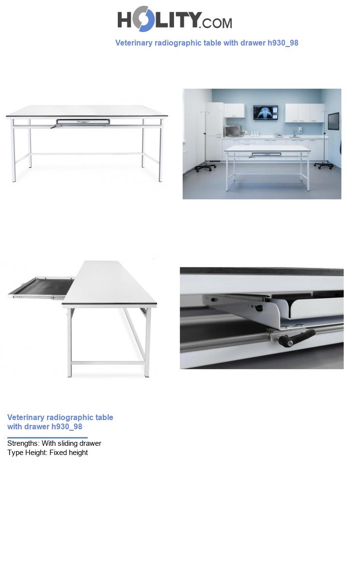 Veterinary radiographic table with drawer h930_98