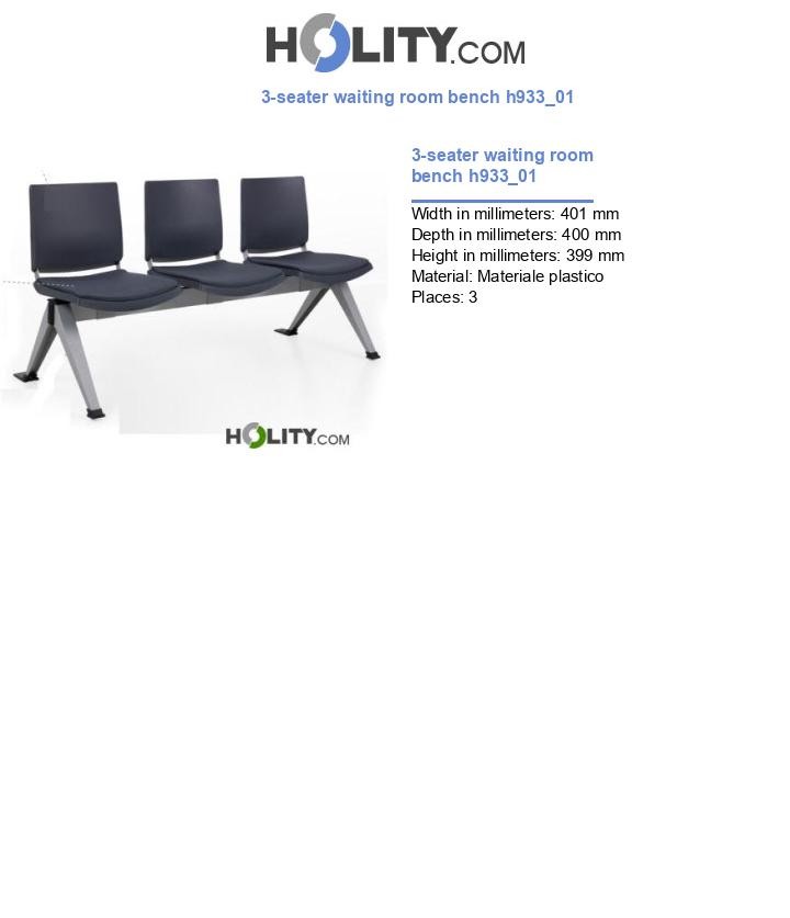 3-seater waiting room bench h933_01