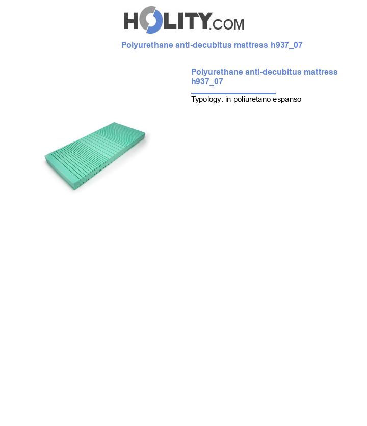Polyurethane anti-decubitus mattress h937_07
