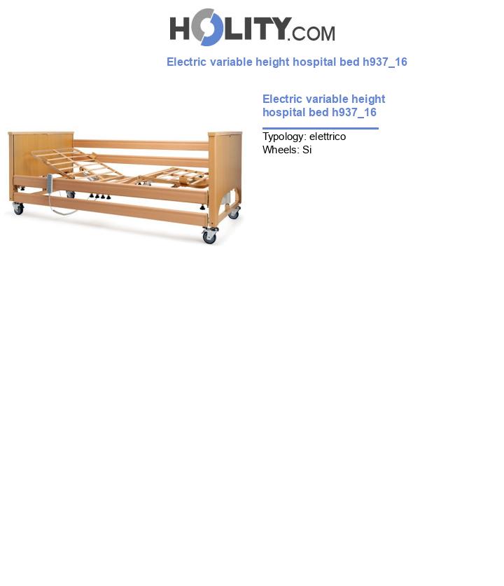 Electric variable height hospital bed h937_16