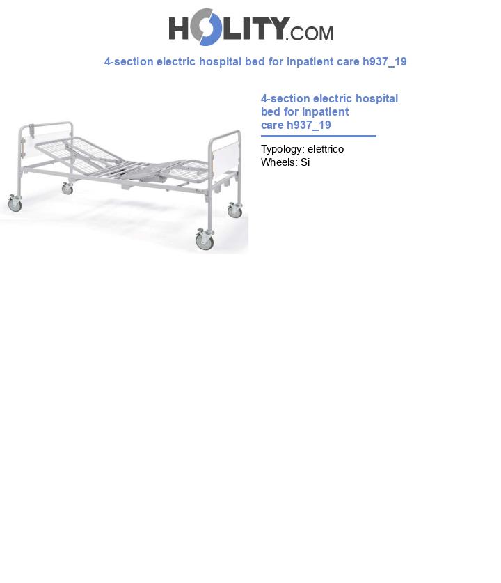 4-section electric hospital bed for inpatient care h937_19
