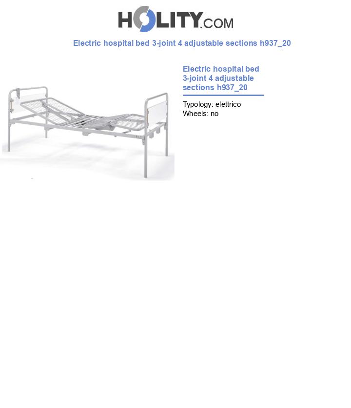 Electric hospital bed 3-joint 4 adjustable sections h937_20