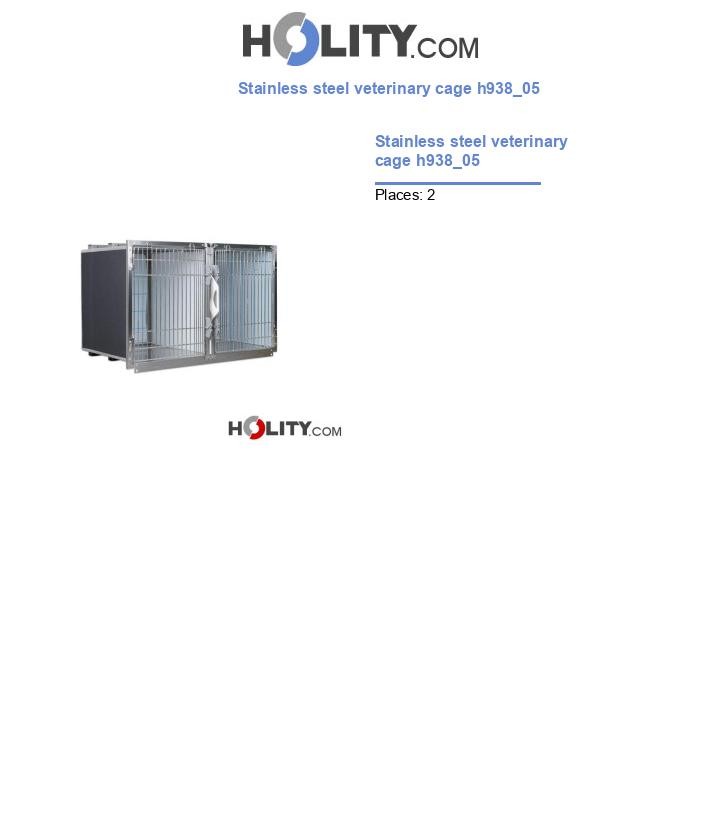 Stainless steel veterinary cage h938_05