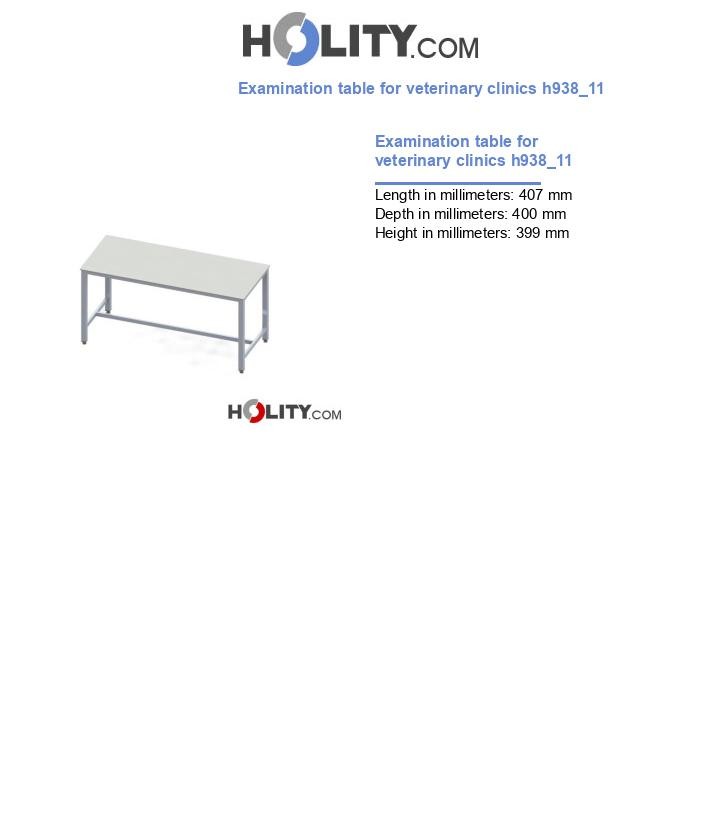 Examination table for veterinary clinics h938_11