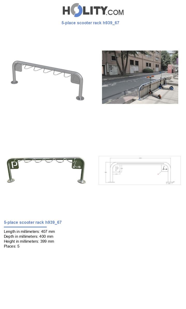 5-place scooter rack h939_67