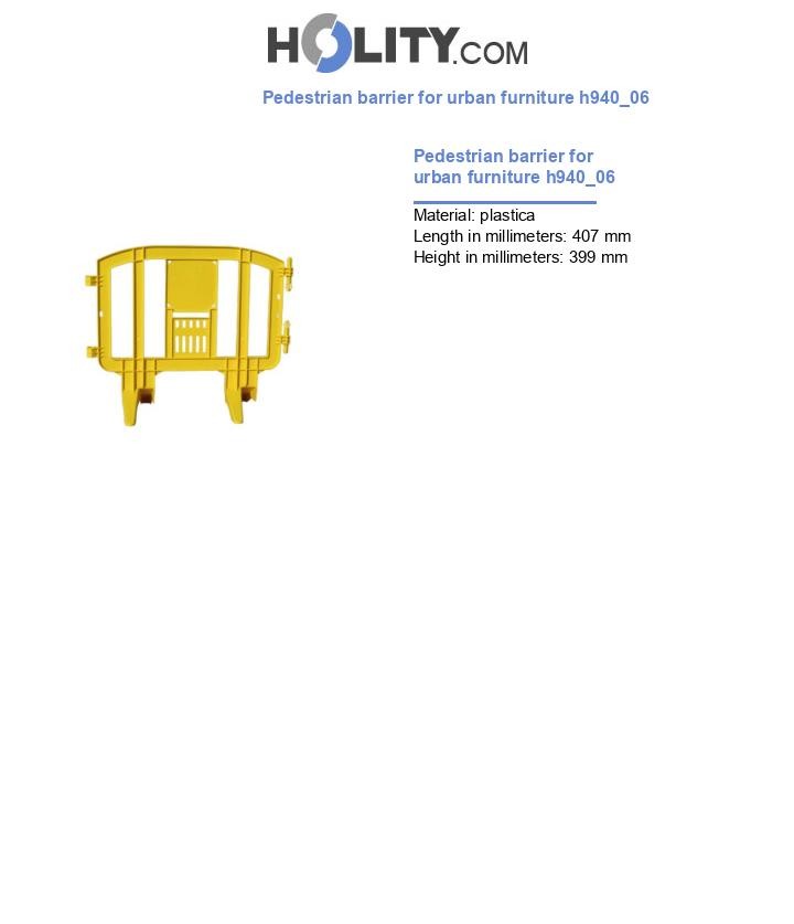 Pedestrian barrier for urban furniture h940_06