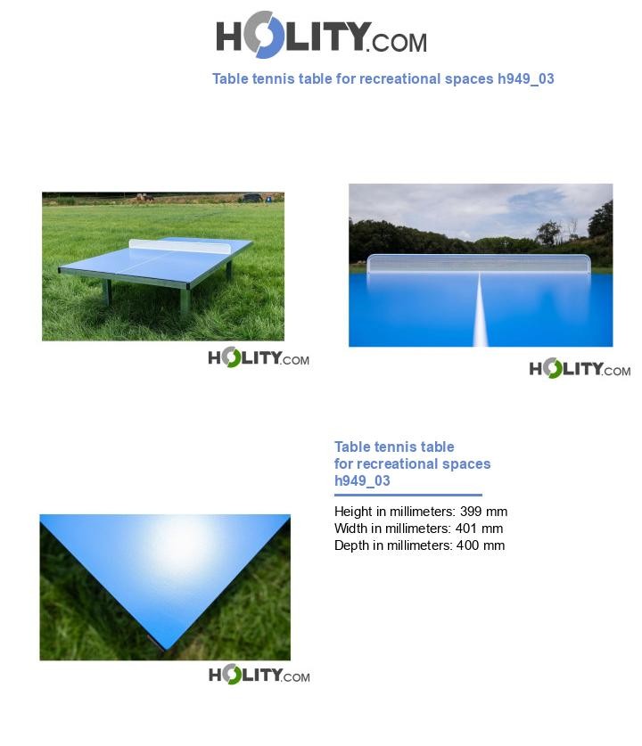 Table tennis table for recreational spaces h949_03