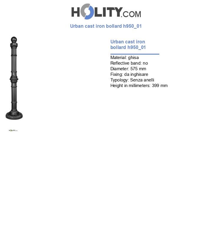 Urban cast iron bollard h950_01
