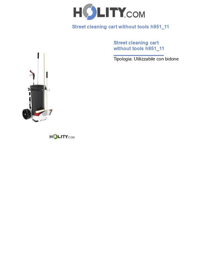 Street cleaning cart without tools h951_11