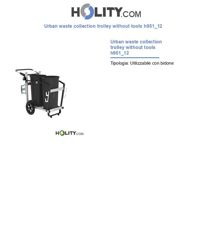 Urban waste collection trolley without tools h951_12