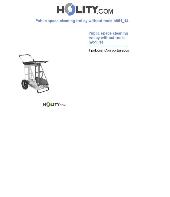 Public space cleaning trolley without tools h951_14