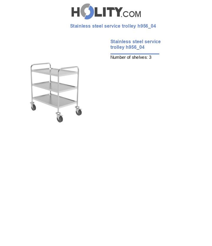 Stainless steel service trolley h956_04