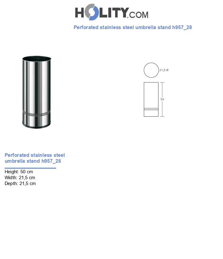 Perforated stainless steel umbrella stand h957_28