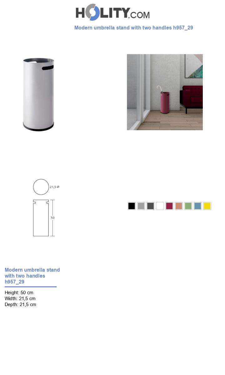 Modern umbrella stand with two handles h957_29