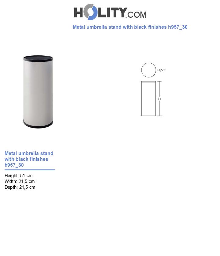 Metal umbrella stand with black finishes h957_30