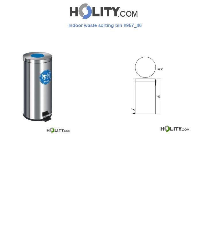 Indoor waste sorting bin h957_46