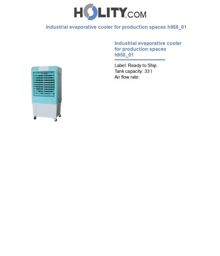 Industrial evaporative cooler for production spaces h958_01