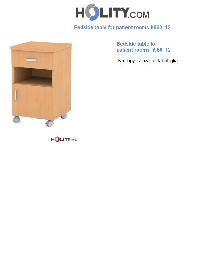 Bedside table for patient rooms h960_12