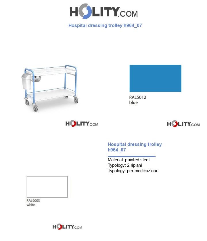 Hospital dressing trolley h964_07