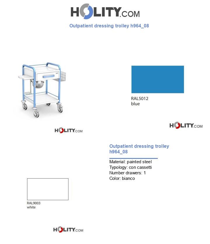 Outpatient dressing trolley h964_08