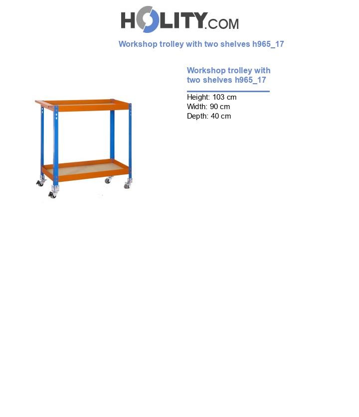 Workshop trolley with two shelves h965_17