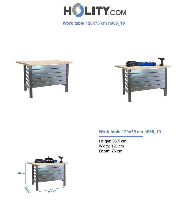 Work table 120x75 cm h965_19