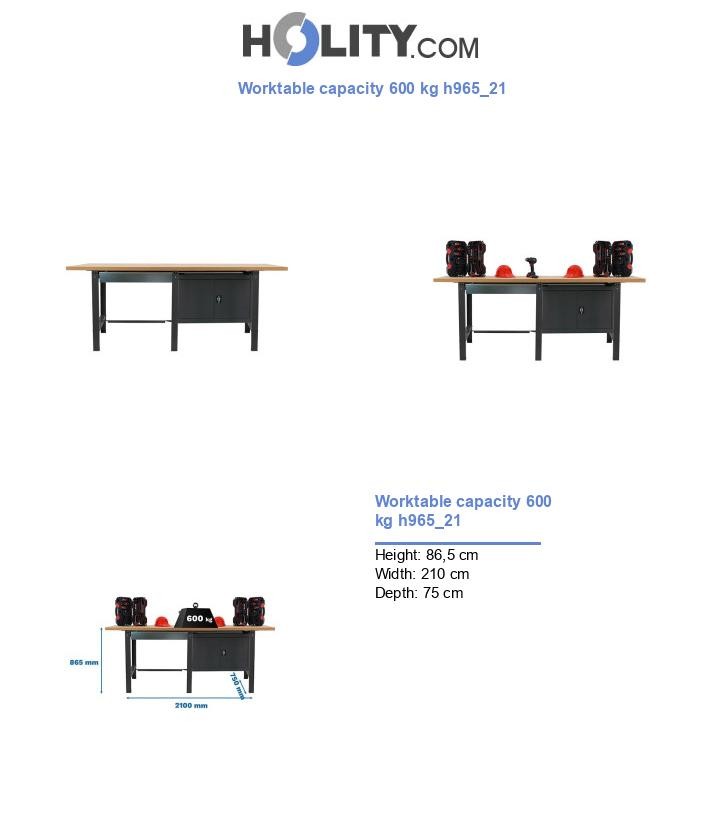 Worktable capacity 600 kg h965_21