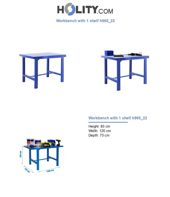 Workbench with 1 shelf h965_22