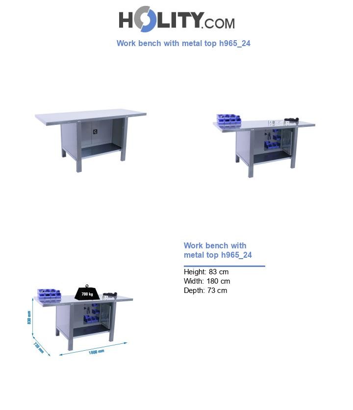 Work bench with metal top h965_24