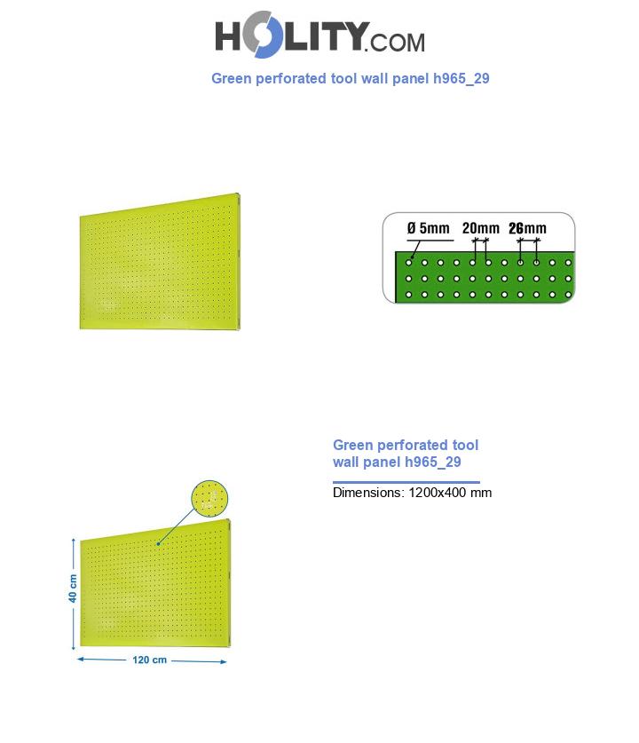 Green perforated tool wall panel h965_29