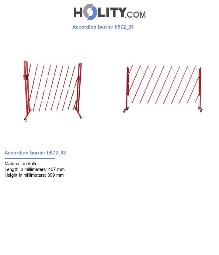Accordion barrier h972_03
