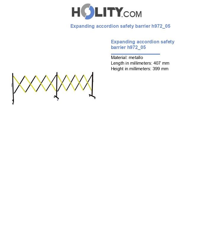 Expanding accordion safety barrier h972_05