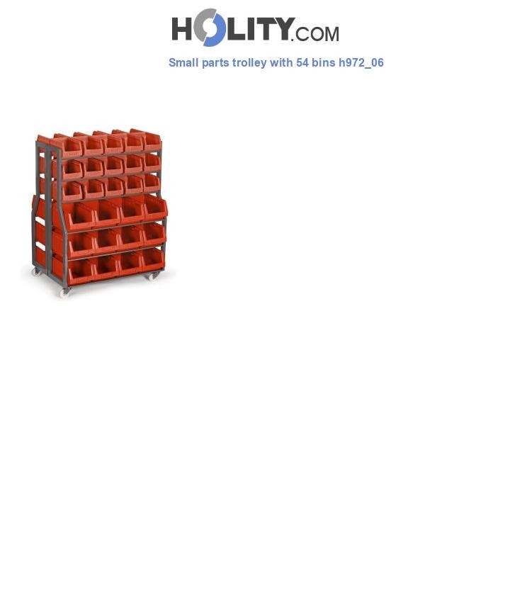 Small parts trolley with 54 bins h972_06