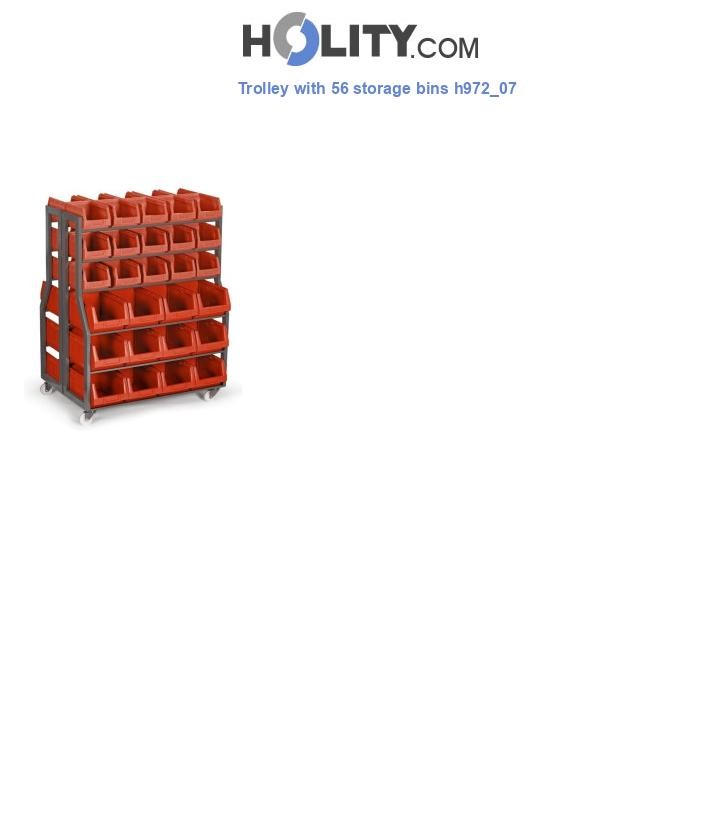 Trolley with 56 storage bins h972_07