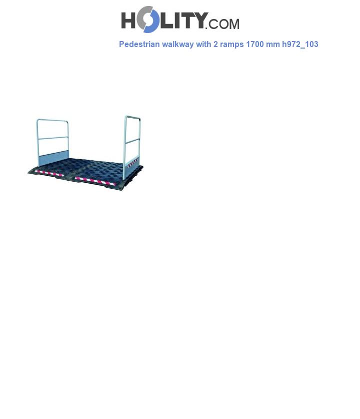 Pedestrian walkway with 2 ramps 1700 mm h972_103