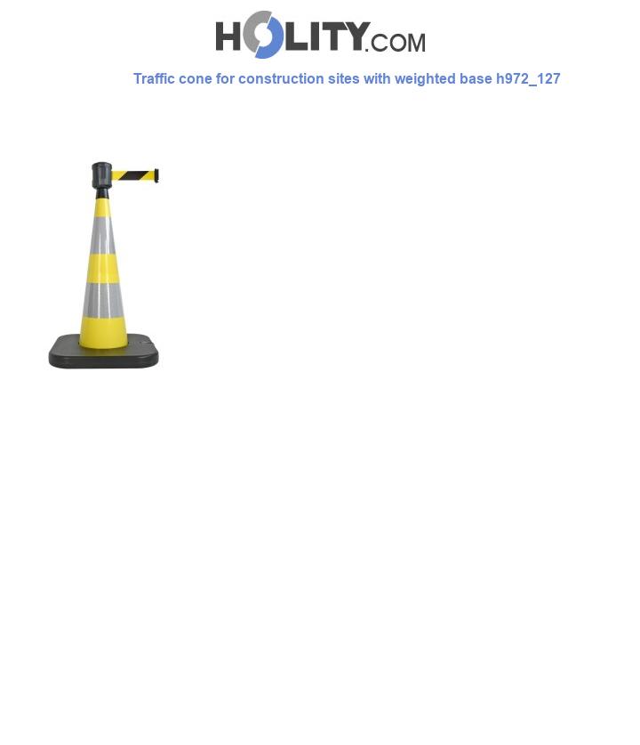 Traffic cone for construction sites with weighted base h972_127